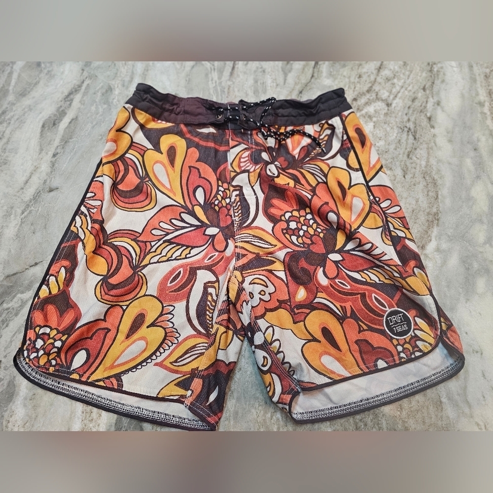 Drift the 7 Seas Men’s Floral Board Shorts Swim Trunks Size 30